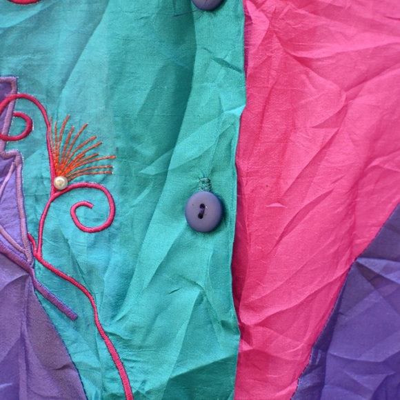 80s Vintage Bonnie Blair Women’s Sports Top / Windbreaker - Picture 4 of 9